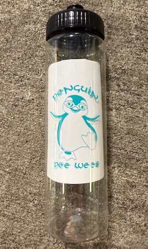 Clear water bottle $10