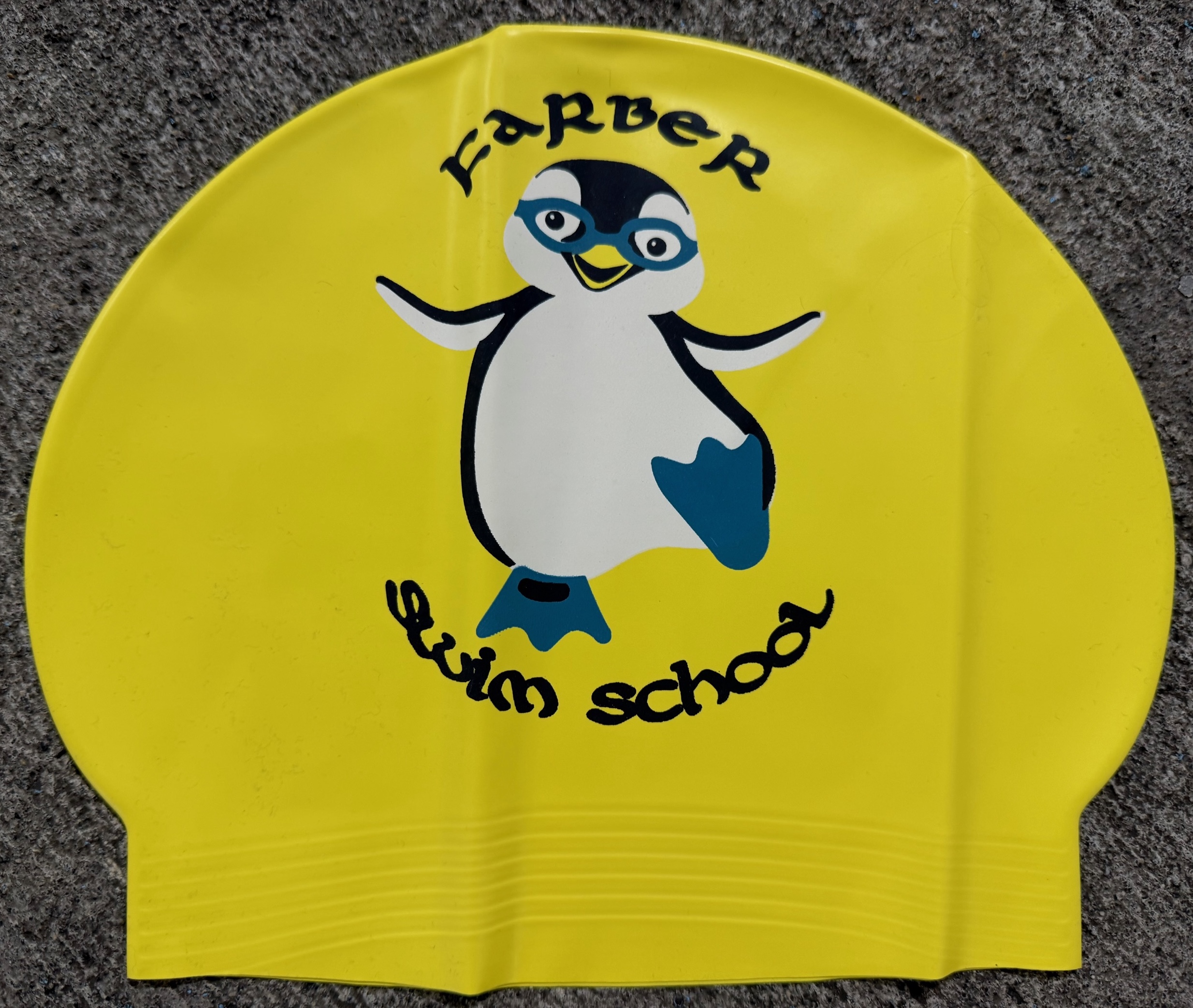 Yellow practice swim cap $5